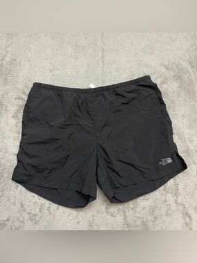 The North Face FlashDry Athletic Shorts Women M Black Mid Rise Pull On Pockets